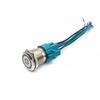 Interruptor de botón metálico de 16/19/22 mm, alta corriente, impermeable, LED, autobloqueo, reinicio automático, anillo de potencia estándar