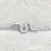 Pendientes de Aleación de Titanio ASTMF-136 con Forma de Serpiente y Circonita G23 Titanio Nuevos Pendientes de Labio con Forma de Serpiente Joyería Cabeza