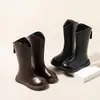 Zapatos de Niña Botas Largas para Niños Botas hasta la Rodilla para Bebé 2025 Primavera y Otoño Nuevo Estilo Niña Botas Altas de Princesa Caballero