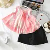 Nova regata redonda de verão para meninas, top floral sem mangas, conjunto floral sem mangas para o verão