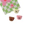 Lindo oso sonriente, accesorios de resina, accesorios de bricolaje, funda para teléfono móvil, horquilla, agujero para zapatos, zapatos, flor, material hecho a mano