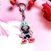 Llavero acrílico de dibujos animados de One Piece, colgante accesorio para mochila de One Piece Luffy Zoro al por mayor, One Piece