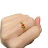 Anillo Palacio Nacional de la Moda apertura ajustable con incrustaciones estilo palaciego retro chino dedo anillo para mujer oro arena no se desvanece