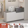 Mostrador de recepción, barra de bar, mostrador de caja, mostrador de tienda pequeño, simple y moderno para supermercados, tiendas de ropa, comercios y restaurantes
