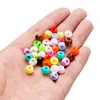 Cuentas acrílicas sólidas multicolor de cuatro agujeros, cuentas sueltas perforadas de cuatro agujeros para cadenas de teléfono hechas a mano DIY, llaveros y accesorios