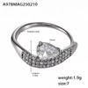 Anillo Misterioso y Lujoso de Zircón Forma de Gota de Agua con un Diseño Único, Hecho de Acero de Titanio Chapado en Oro de 18K, No se Desvanece