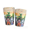 Suministros para Fiesta de Cumpleaños Temática de Dragon Ball Banderín Servilleta Decoración de Fiesta de Anime Set de Vajilla Desechable de Cómics