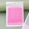 Hisopos Limpiadores para Extensiones de Pestañas, Hisopos de Algodón Espirales con Punta Larga, Palillos de Algodón Nano Pequeños, Hisopos de Algodón con Punta Larga para Eliminación de Pestañas