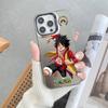 Capa de Celular One Piece Luffy Ace para iPhone 17 PM Tendência Cool Anti-Queda Capa Dura IMD Apple 16 Pro Modelo Masculino
