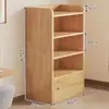 Estantería de Madera Maciza Sala de Estar Estantería Simple de Pie Estante de Almacenamiento para Estudiantes Hogar Infantil Gabinete de Almacenamiento Multi-Nivel para Dormitorio