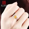 Soporte para Anillos de Cuentas de Cera de Abeja Plata 925 Soporte para Anillos Dy Estilo Coreano Moda Perla Artificial Anillo Soporte Vacío Soporte de Plata 6-7mm
