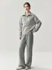 Estilo Coreano Sencillo Cuello Polo Ropa de Trabajo Suéter Holgado de Cachemira Otoño e Invierno 2025 Calidad Versátil Cremallera Suéter Cálido Tendencia