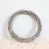 Anillo de Ratán, Tejido de Sauce, Artesanías de Ratán, Arreglo Floral, Guirnalda, Colgante de Puerta y Ventana de Boda, Decoración de Anillo de Ratán con Flores Eternas