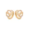 Aretes de aro Xuping con incrustaciones de amor y zirconia artificial, diseño circular hueco, ligeros y versátiles, suministro al por mayor para mujeres