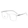 Gafas de estilo moderno con montura cuadrada TR90, gafas planas, antiazules, 2385