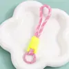 Nova Cor Dopamina Nó de Diamante Cordão Tecido à Mão Capa de Celular Chaveiro Pingente de Bolsa Tendência Fivela de Corda
