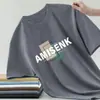 2025 Manga Corta Juvenil Moderna Camiseta al por Mayor Nueva de Primavera y Verano Camiseta de Manga Corta Hombre Talla Grande Holgada Media Manga Camiseta Interior para Hombre Algodón