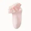 Meias de Bebê 2026 Primavera e Outono Algodão Penteado Respirável Meias de Dança Princesa para Meninas Meias com Borda de Renda