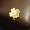 Broche magnético versátil sin costuras, antideslizante, con cierre magnético fuerte, forma de trébol de nácar natural, de alta gama, exquisito