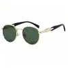 Gafas de Sol Ovaladas Nuevas Transfronterizas para Mujer, Gafas de Sol de Metal de Alta Gama con Montura Pequeña para Hombre, Gafas de Moda Europea y Americana para Fotografía Callejera