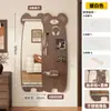 Espejo para Vestir de Tablero Perforado Personalizado de Fábrica, Espejo de Cuerpo Entero Deslizante Oculto, Espejo de Montaje en Pared Cerrable para Entrada