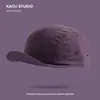Boné de Baseball de Cor Sólida com Cinco Painéis e Aba Curta Unissex Moda Simples Casual Versátil Proteção Solar Boné Esportivo