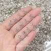 Joyería para decoración de uñas, mezcla de mini, exquisitas, puntiagudas, tamaño pequeño, con forma de diamante, gotas de destello, amor, diamante cuadrado, transparente, apilado.