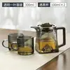 Taza de té de vidrio con asa de madera, Taza de té resistente a altas temperaturas con colador de té, Accesorio de juego de té Kung Fu de alta gama, Divisor de té