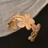 Pulseira de Ouro Europeia e Americana Punho de Braço Feminino Punho Aberto Exagerado Anel de Braço Acessórios Metal Brilhante Anel de Braço Prateado Ornamento Pulseira de Braço