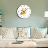 Relógio de parede de acrílico transparente com padrão de coruja animal, moda simples, decoração para casa, atacado