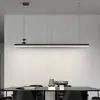 Lustre de Jantar Longo Nórdico Moderno Minimalista Celebridade da Internet Luz de Luxo Lâmpada de Jantar Bar Escritório Luminária Linear de Personalidade