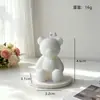 Vela aromática de oso con textura de punto en forma de corazón transfronteriza estilo Ins regalo de vacaciones detalle de boda vela