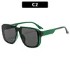 Gafas de sol de moda europea y americana de montura grande retro combinables personalidad transfronteriza deportes al aire libre ciclismo protección solar gafas de sol modernas para mujer