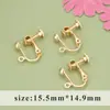 Chapado Eléctrico Oro Real 18K Sin Dolor Invisible Oreja Sin Agujero Clip para Oreja Convertidor de Aguja para Oreja Accesorios para Pendientes diy Productos Semi-acabados