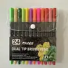 Amazon juego de rotuladores de doble punta a base de agua acuarela color Gouline pintura pincel suave venta directa de fábrica