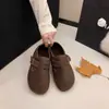 Mocasines sin cordones forrados de felpa, zapatos de algodón para mujer, cálidos y engrosados, forrados de felpa, para otoño e invierno, con aumento de altura interior, mules, 2026