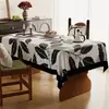 Mantel estilo francés, lavable, impermeable, a prueba de aceite, resistente al calor, tacto de lujo y alta gama, adecuado para uso doméstico, mantel rectangular para mesa de centro