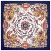 130cm * 130cm Europeu e Americano senhoras carroça de flores pintura a óleo sarja lenço quadrado grande lenço lenço proteção solar xale