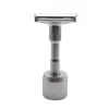 Base de afeitar transfronteriza estante de almacenamiento de cuchillas de doble cara acero inoxidable base de afeitar manual de doble cara afeiteador manual