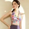 Top de Tirantes Colorido Estilo Europeo y Americano para Yoga con Diseño de Espalda de Gota de Agua, Sujetador Deportivo para Pilates y Fitness, Ropa de Yoga de Espalda Cruzada