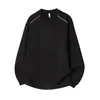Sudadera básica de manga larga para hombre con bloques de color G-stone, cuello redondo, color liso, detalle funcional, juvenil, corte holgado