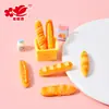 Brinquedo de Comida Miniatura de Pão Francês Simulada, Acessórios de Resina, Ímãs de Geladeira DIY Baguete, Decorações para Casa de Bonecas