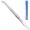 Pinzas de té de acero inoxidable sin ranura Pinzas de acero inoxidable Herramienta de joyería Clip para gemas Pinzas multiusos