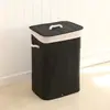 Nueva Cesta Triangular Negra para Ropa Sucia, Cubo de Bambú Hecho a Mano para Almacenamiento, Caja de Almacenamiento Multifuncional para Habitación y Sala de Estar