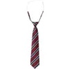 Corbata Jk Borgoña para Mujer, Estilo Japonés, Corbata de Rayas Perezosas Sin Nudo, Uniforme Académico, Foto de Graduación, Accesorio de Uniforme Escolar