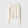 Moda Feminina Outono/Inverno 2024 Novo Suéter Fino Elegante com Buracos Vazados e Textura Enrolada Pulôver Solto Feminino