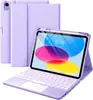 Funda Teclado Bluetooth para iPad 11ª Gen A16 Carcasa para Tableta Apple Air 11 Adecuada para M3 Táctil Funda de Cuero Retroiluminada
