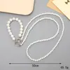 Joyería Zhuzui Nueva Cadena Cruzada de Perlas ABS Hecha a Mano con Cuentas Cadena para Teléfono Móvil Correa para Teléfono Móvil Cadena de Bolso de Hombro