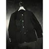 Chaqueta Estilo Chanel con Botón Turquesa de Diseñador Abrigo de Otoño Estiloso para Hombre Top Minimalista de Gama Alta para Hombre