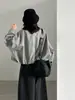 Jaqueta Curta Luxi com Gola Alta e Cintura Marcada para Mulheres, Outono 2026, Estilo Coreano, Jaqueta Relaxada e Simples 89061